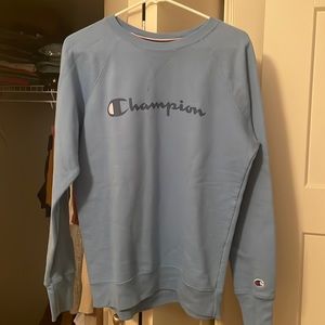 Champion Crew Neck, Blue, Size Large